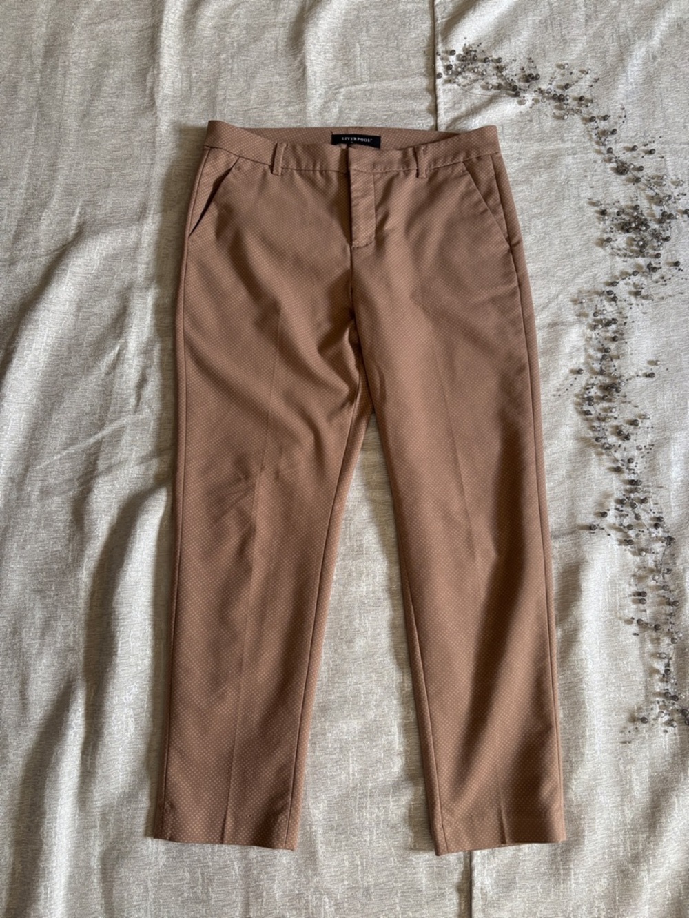 Liverpool Tailored Ankle Pants in Camel Brown